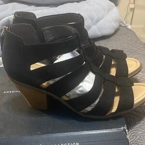 Dr. Scholl's Black Strappy Heels